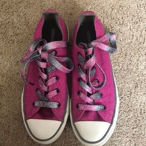 Purple/Pink Sparkly Converse